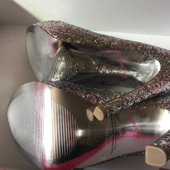 Chinese Laundry Kristin Cavallari 'Liberta' Silver Platform Stilletos size 7.5 - Picture 8 of 10